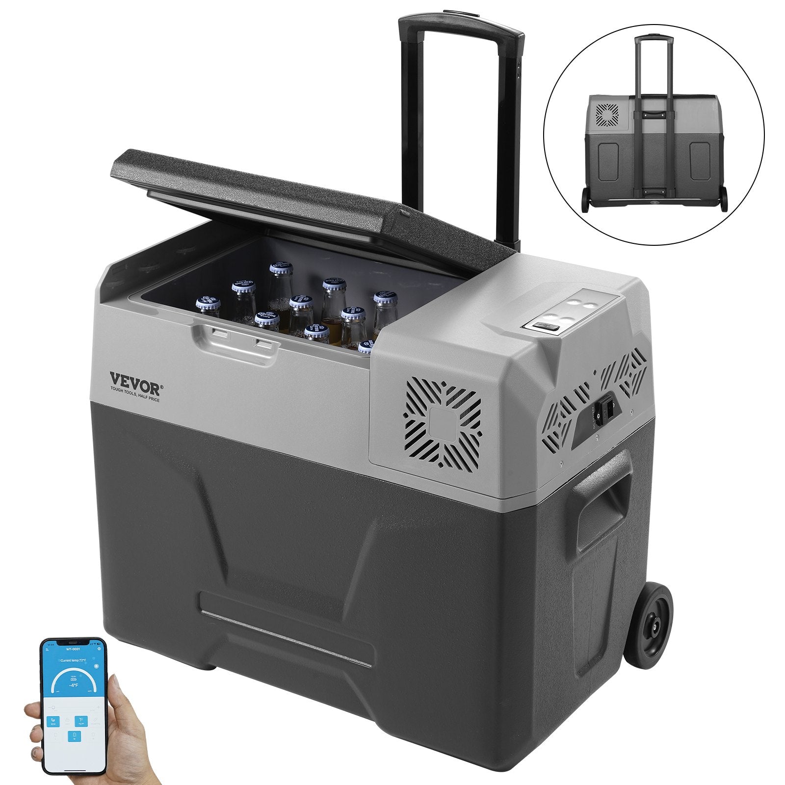 VEVOR Portable Car Refrigerator Freezer Compressor 40 L Single Zone for Car Home 