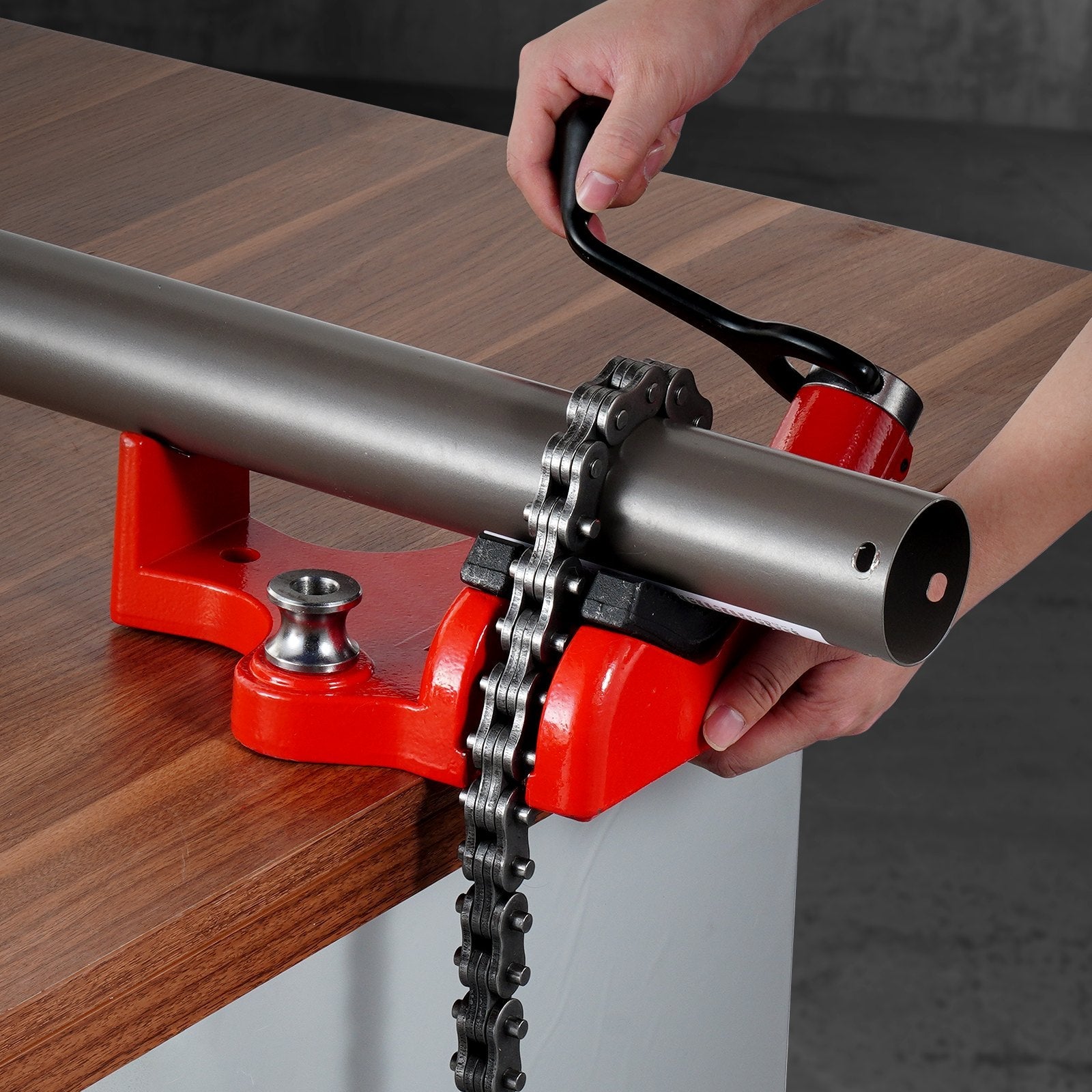VEVOR Screw Bench Chain Vise 1/4 to 6 inch Capacity Heavy Duty Chain Pipe Vise 