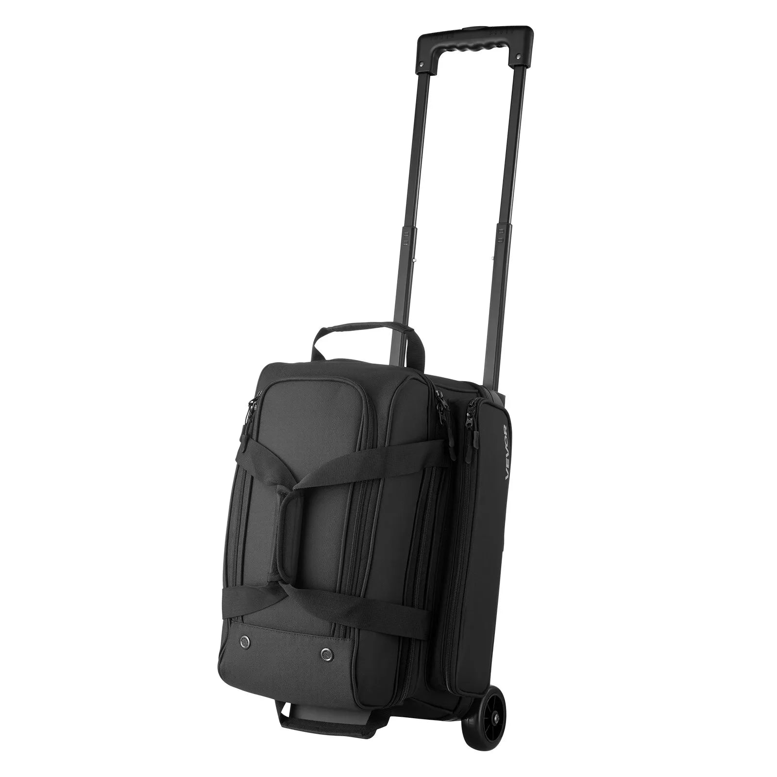 2-Ball Double Roller Bowling Bag with Wheels, Separate Shoe Compartment & Accessory Pocket