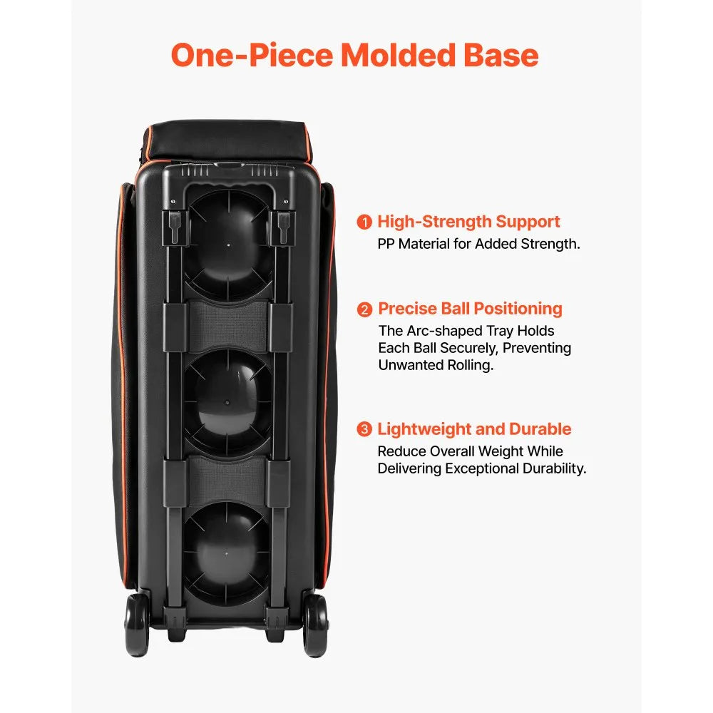3-Ball Bowling Bag Double Roller with Shoe Compartment – Fits Shoes Up to US Size 16