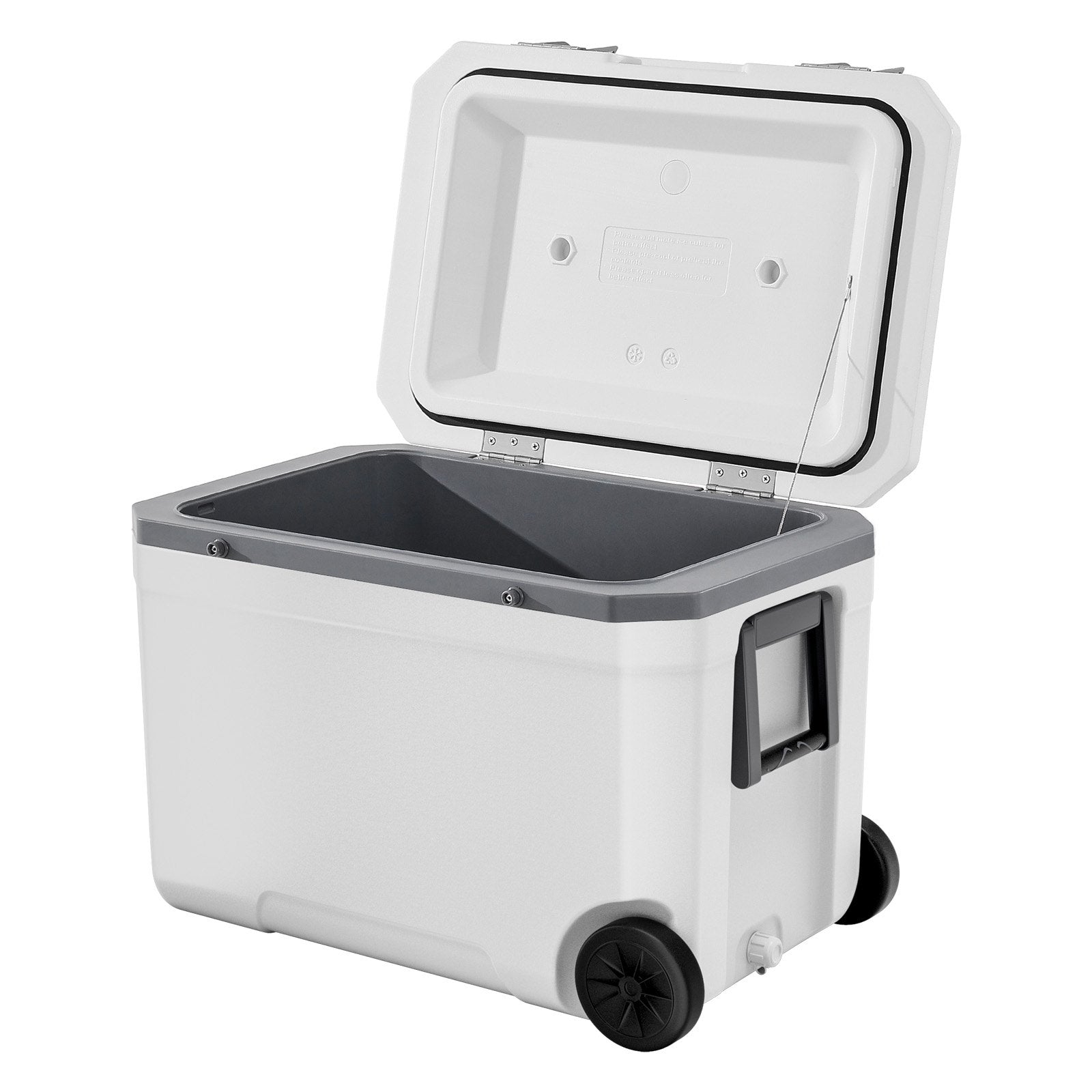 VEVOR Portable Cooler 45 QT Wheeled Cooler 64 Can Capacity with Cup Holder 