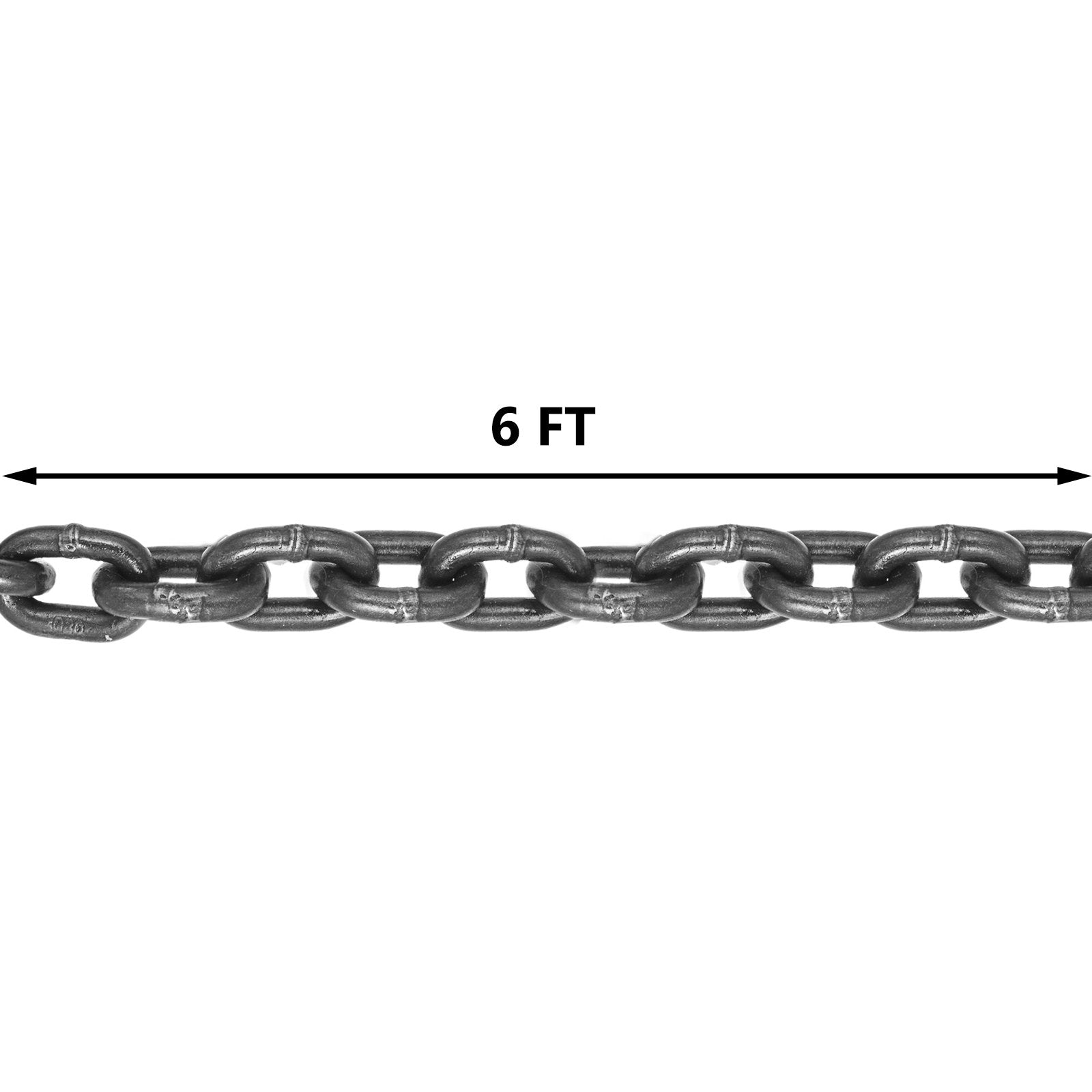 VEVOR Chain Sling 6FT 5/16 x 6 Double Leg with Grab Hooks Sling Chain 3T/6600lbs Capacity Double Leg Chain Sling G80 Mn-Steel, Red 