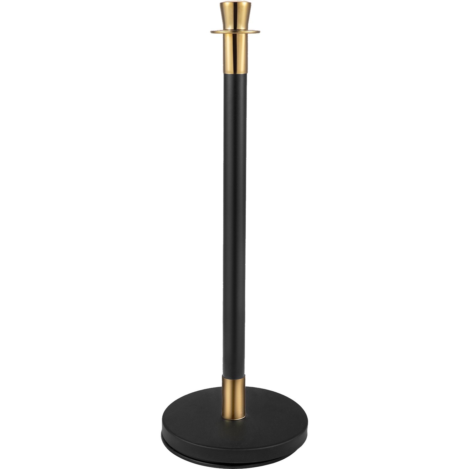 VEVOR Crowd Control Stanchion, Set of 6 Pieces Stanchion Set, Stanchion Set with 5 ft/1.5 m Black Velvet Rope, Black Crowd Control Barrier w/ Sturdy Concrete and Metal Base – Easy Connect Assembly 