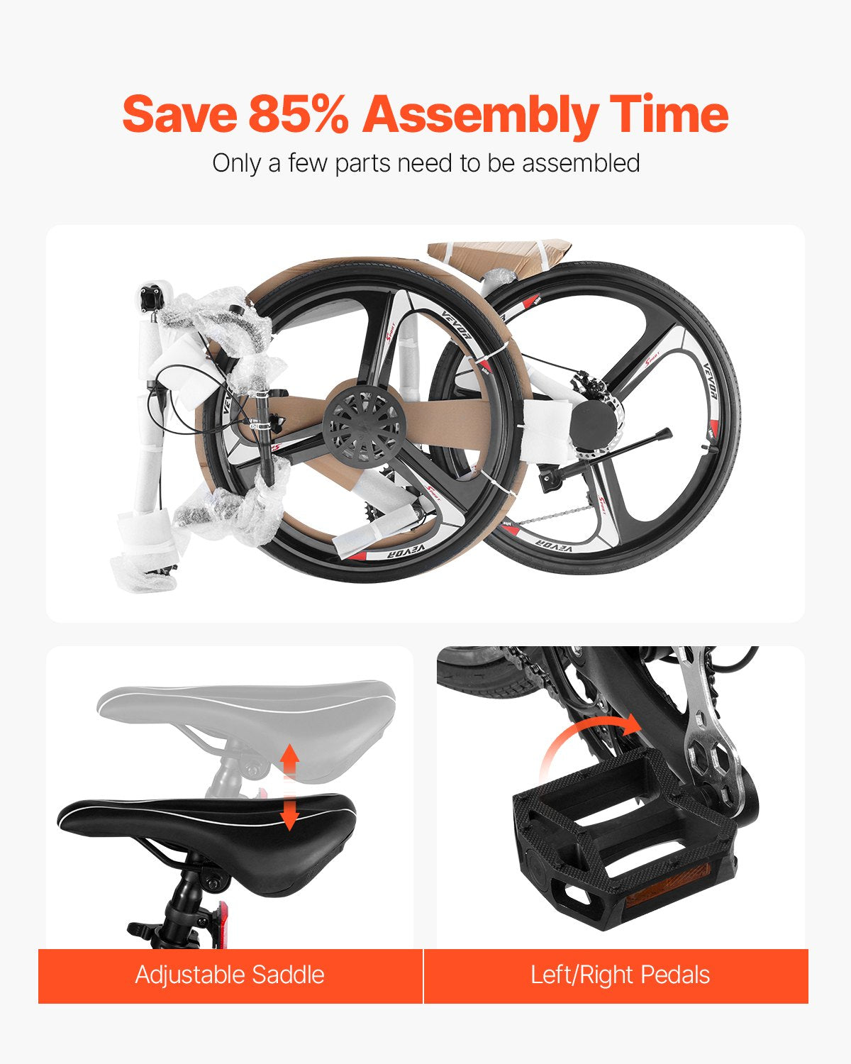 VEVOR Road Bike Racing Bicycle 700C Shimano 14 Speeds Aluminum Alloy Disc Brake 