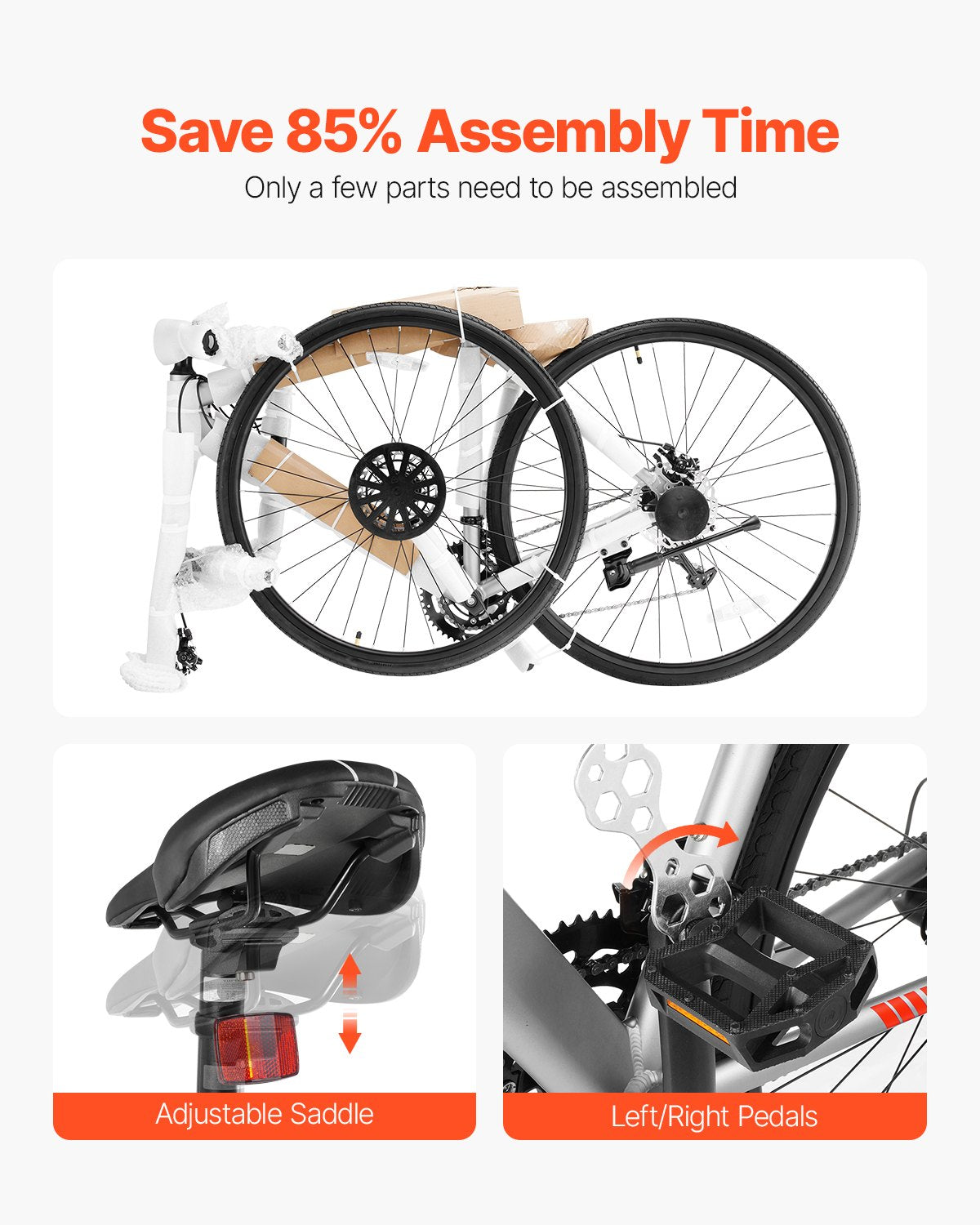 VEVOR Road Bike Racing Bicycle 700C L-TWOO 14 Speeds Aluminum Alloy Disc Brake 