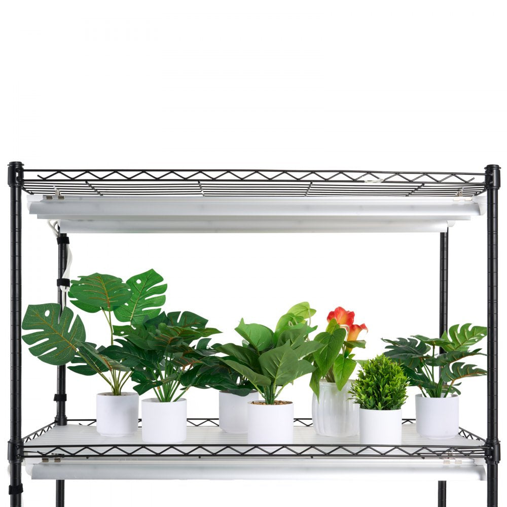 VEVOR Plant Stand with Grow Lights 4 Tiers 180W 59.1" Tall Plant Grow Shelf 