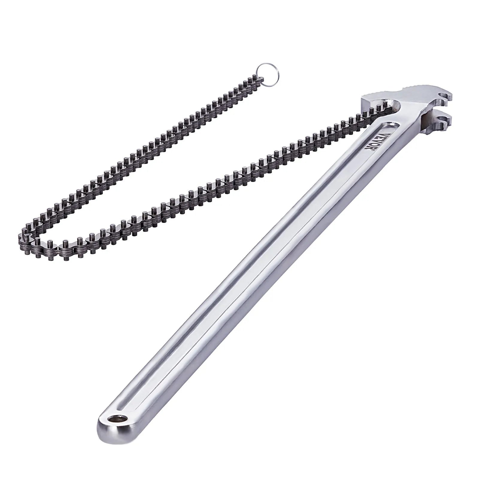 VEVOR Chain Wrench, 48 inch Chain Pipe Wrench, 13.4 inch Diameter Capacity, CRV Reversible Pipe Fitting Tool Wrench with High Strength Jaw and Ergonomic Handle, for Pipe Installation and Car Repair