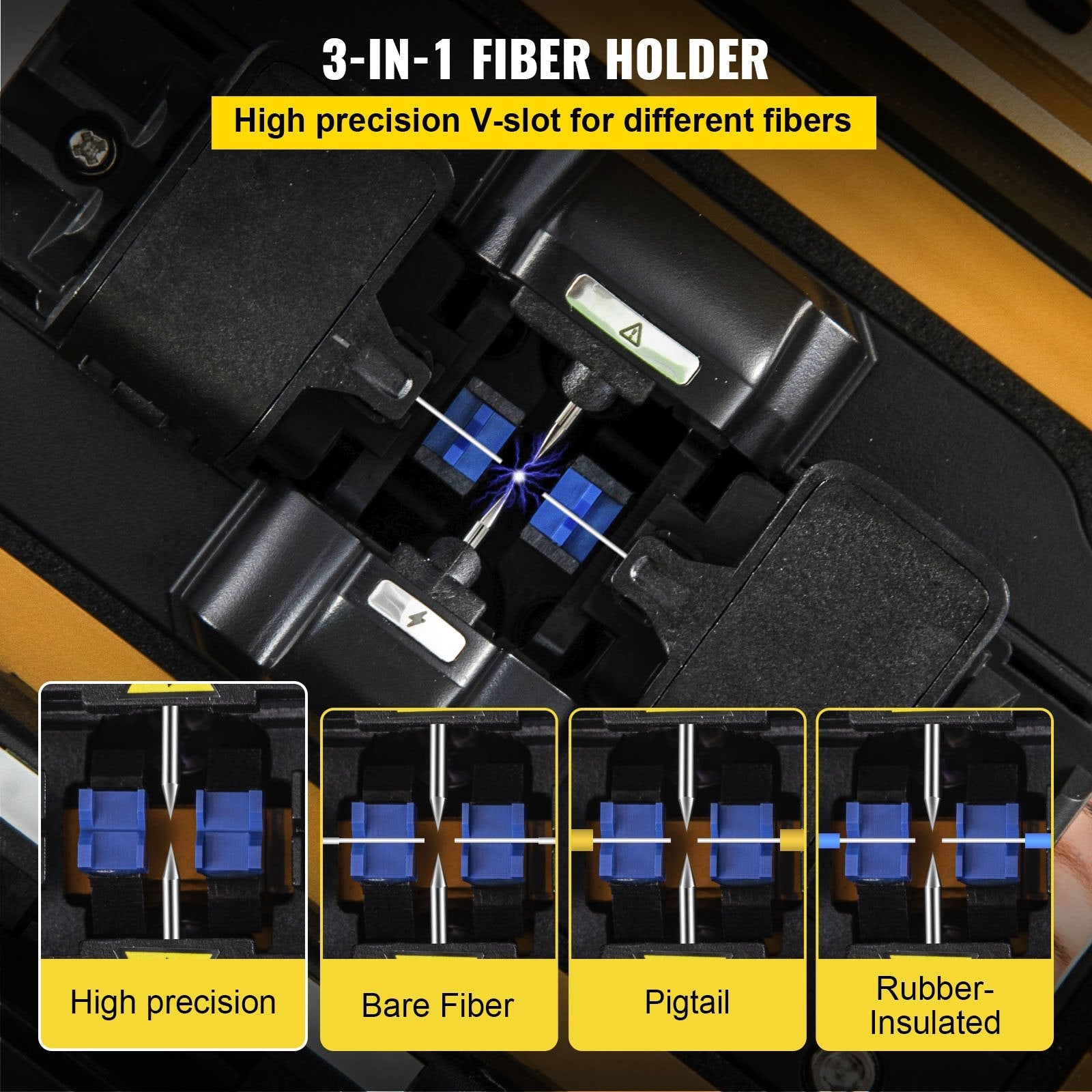 AI-8 Fiber Optic Splicing Machine Fiber Fusion Splicer Ribbon Automatic Kits 