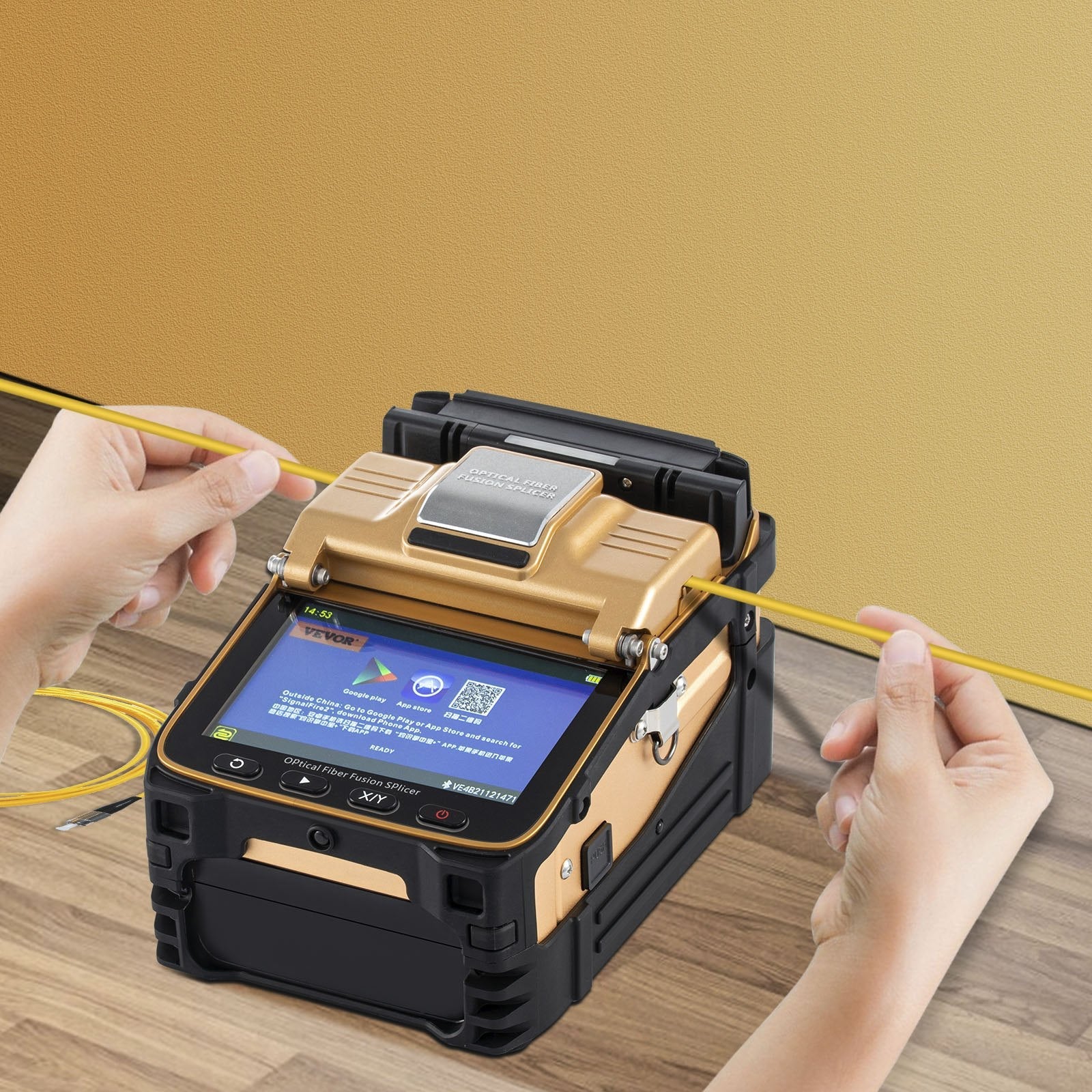 AI-8 Fiber Optic Splicing Machine Fiber Fusion Splicer Ribbon Automatic Kits 