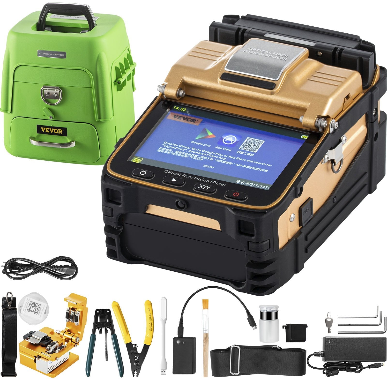 AI-8 Fiber Optic Splicing Machine Fiber Fusion Splicer Ribbon Automatic Kits 