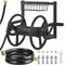 VEVOR Wall Mounted Garden Hose Reel 125ft 5/8 in Metal Hose Reel with Basket