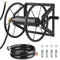 VEVOR Wall Mounted Garden Hose Reel 200ft 5/8 in Hose Winder 5ft Leader Hose