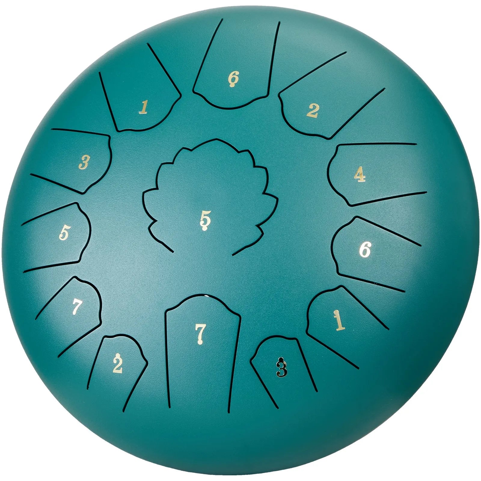 VEVOR Steel Tongue Drum 12 in 13 Notes Rain Drum for Outside C Major Green