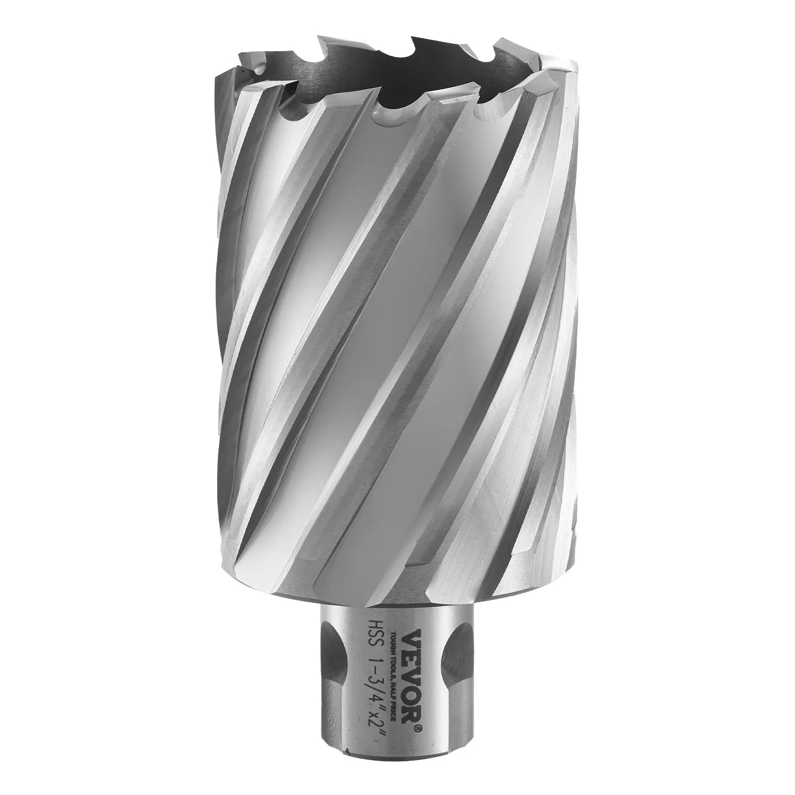 VEVOR Annular Cutter Set, 6 pcs Universal Shank Mag Drill Bits, 2" Cutting Depth, 1" to 2" Cutting Diameter, M2AL High-Speed Steel, with 2 Pilot Pins and Portable Case, for Using with Magnetic Drills