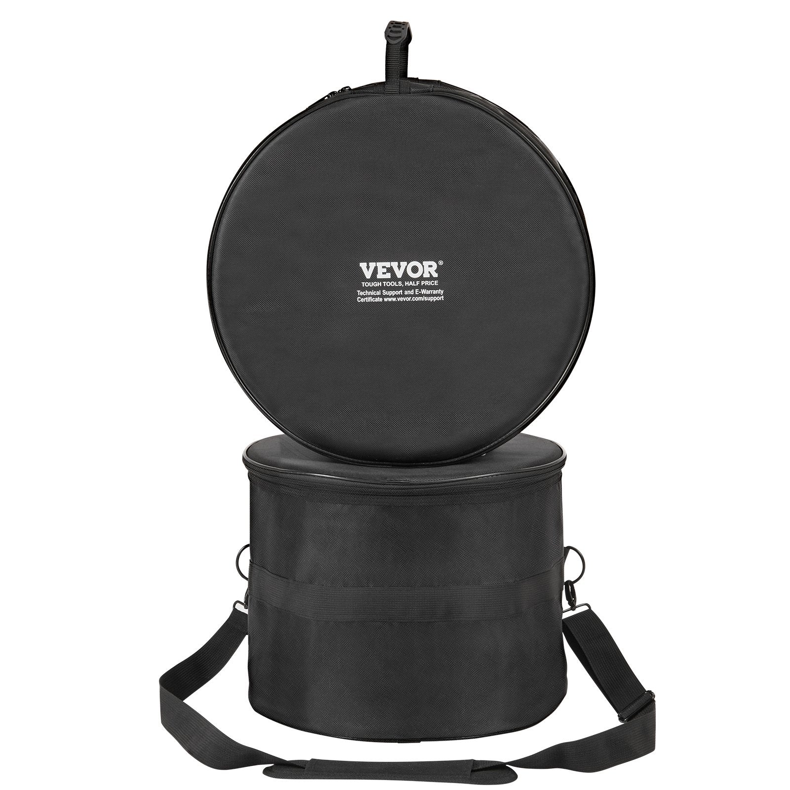 VEVOR 5-Piece Drum Bag Set, 1680D Oxford Fabric, Padded Drum Bags and Cases with 4.92 ft Detachable Shoulder Strap Carry Handles Foldable Design, for 22'' Kick 12'' Tom 13'' Tom 16'' Tom 14'' Snare 