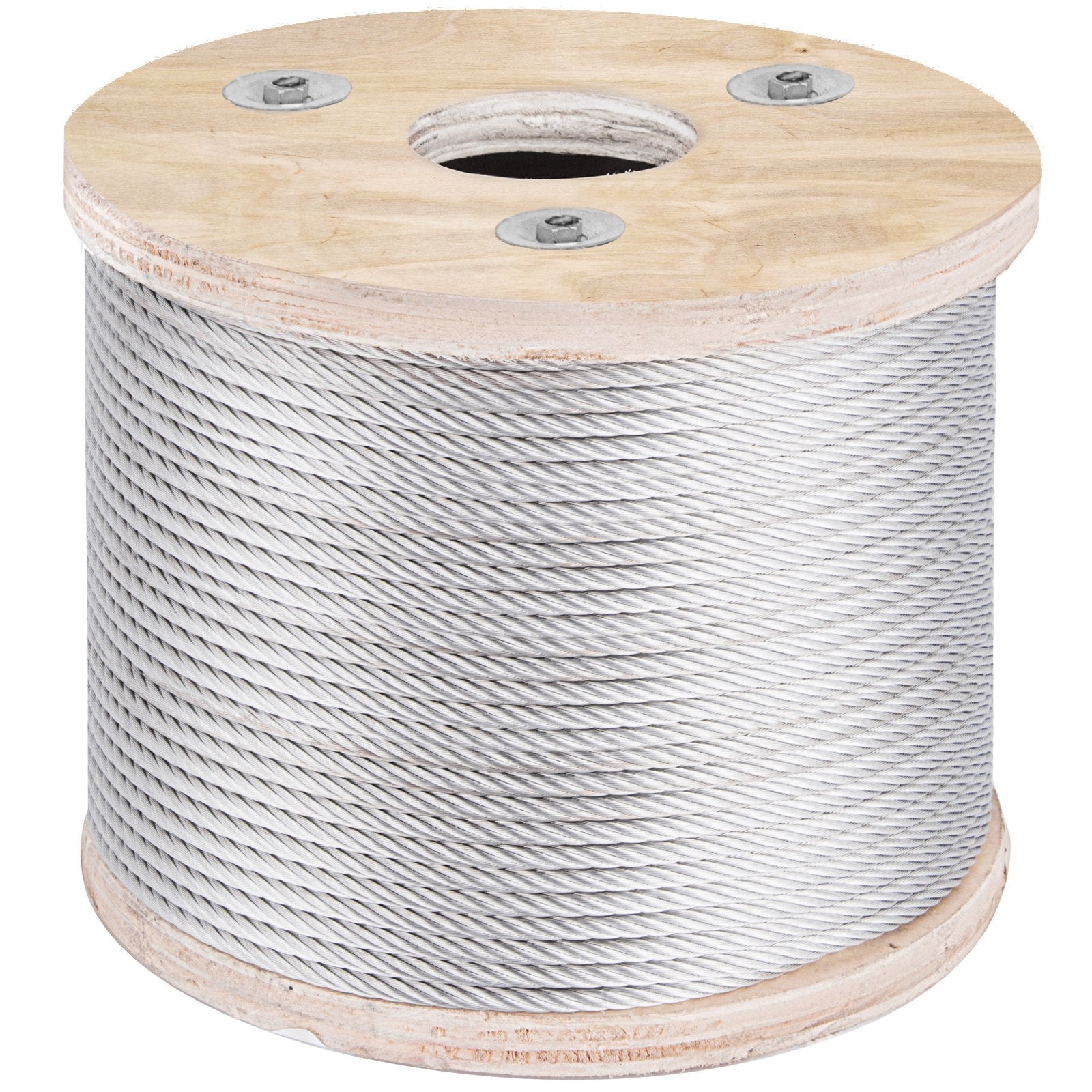 VEVOR 304 Stainless Steel Cable Railing 3/16" x 250ft, Wire Rope 304 Marine Grade, Braided Aircraft Cable 7x19 Strands Construction for Deck,Rail,Balusters,Stair,Handrail,Porch,Fence 