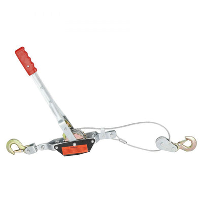 VEVOR Come Along Winch, 2 Ton (4,409 lbs) Pulling Capacity, 12 ft Steel Cable, 2 Hooks, Heavy Duty Ratchet Power Puller Tool with Dual Gears, Automotive Hoist Cable Puller Ideal for Vehicle Rescue 