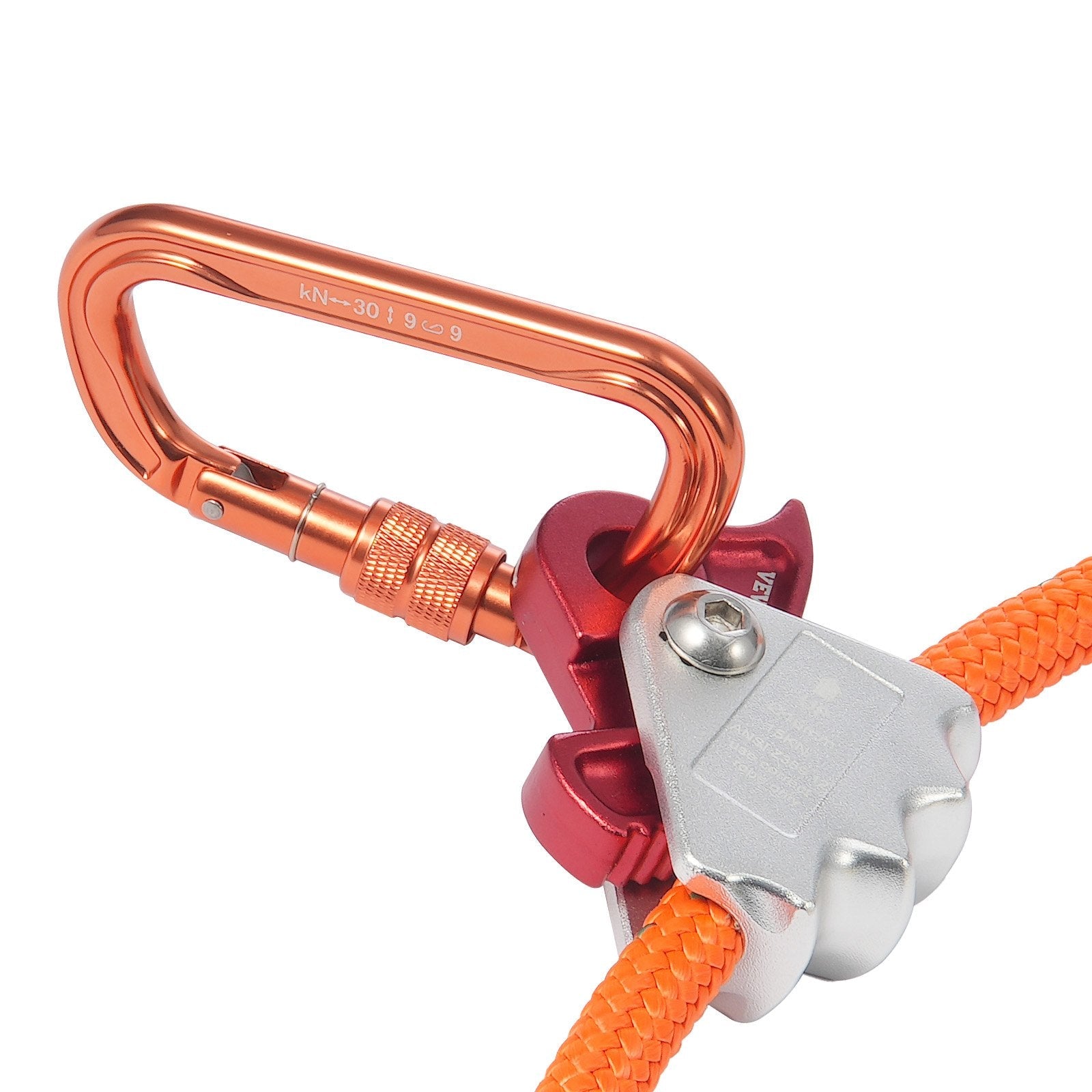 VEVOR 12.7mm Steel Core Flipline 16ft(4.8m) Arborist Flipline for Fall Protection 