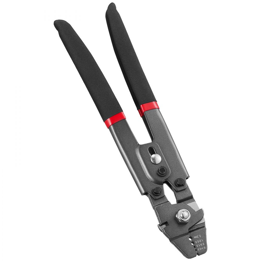 VEVOR Crimping Tool, Up To 2.2mm Wire Rope Crimping Tool, Crimping Loop Sleeve Kit with a Cable Cutter and 160pcs Aluminum Buckles, Teflon Coating Anti-Rust Fishing Crimping Tool 