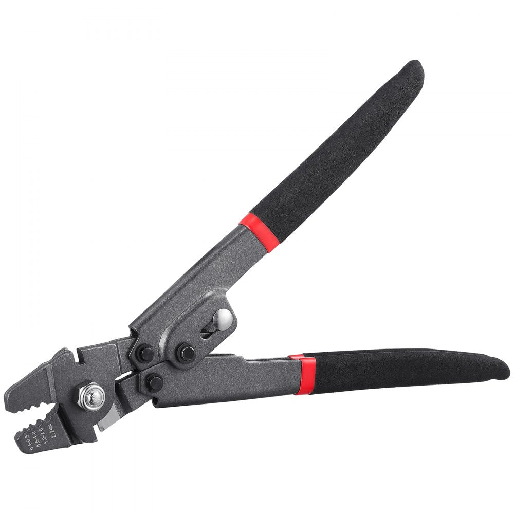 VEVOR Crimping Tool, Up To 2.2mm Wire Rope Crimping Tool, Crimping Loop Sleeve Kit with a Cable Cutter and 160pcs Aluminum Buckles, Teflon Coating Anti-Rust Fishing Crimping Tool 