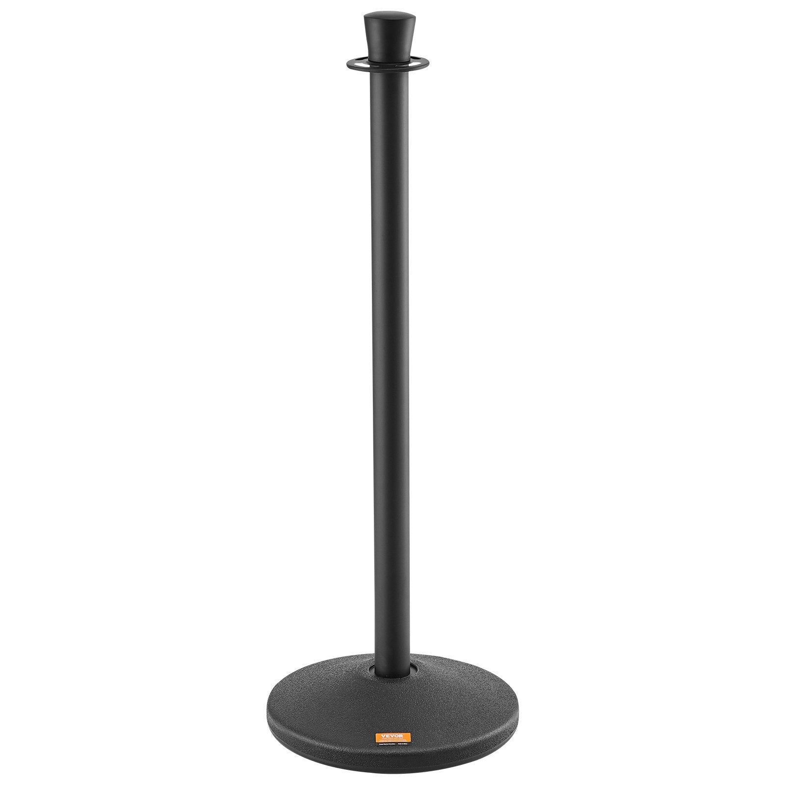 VEVOR Stanchion Posts with Velvet Ropes, 6-Pack Crowd Control Stanchion with 6PCS 5FT Red Velvet Ropes, Carbon Steel Baking Painted Queue Barrier Line Divider & Fillable Plastic Base for Wedding Party 