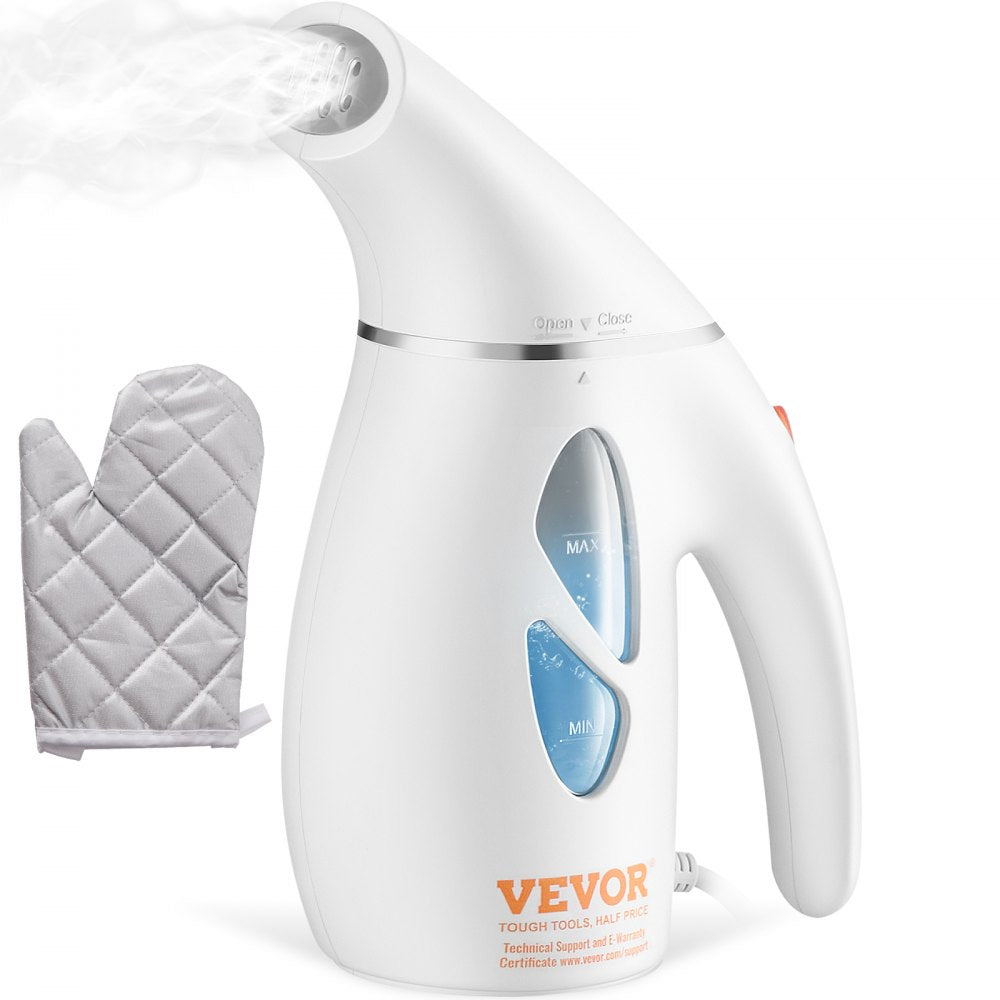 VEVOR Portable Handheld Fabric Steamer, 900W Quick Heat Steamer for Clothes, Wrinkle Remover Clothing Iron Intelligent Controller & Auto-Off & Large Detachable Water Tank, With Gloves 