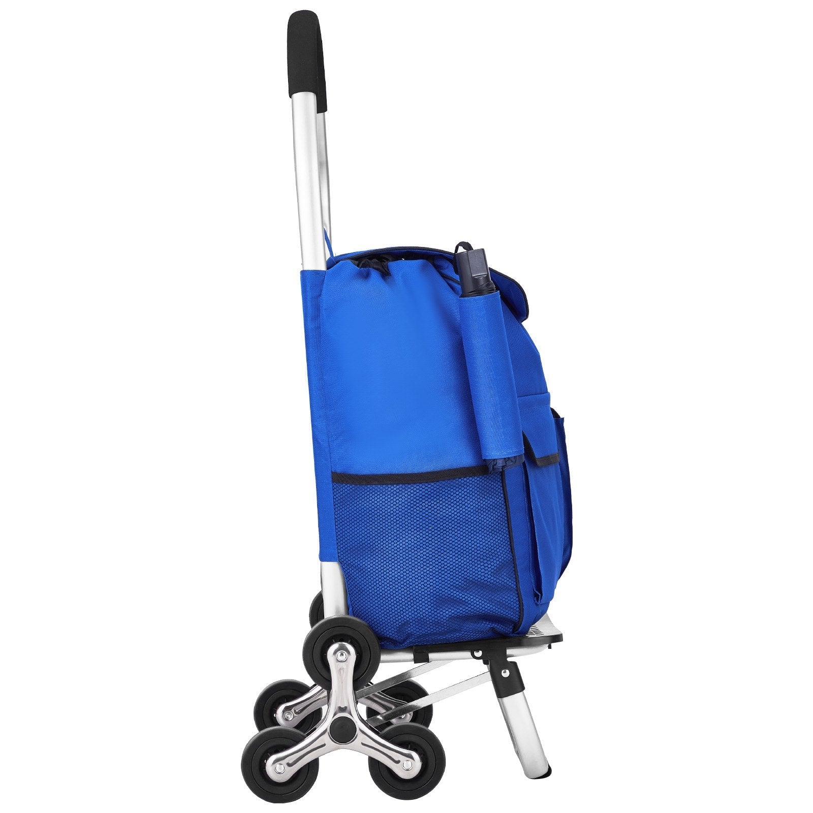 VEVOR Stair Climbing Cart Foldable Shopping Cart 36L with 6 Wheels Storage Bag 