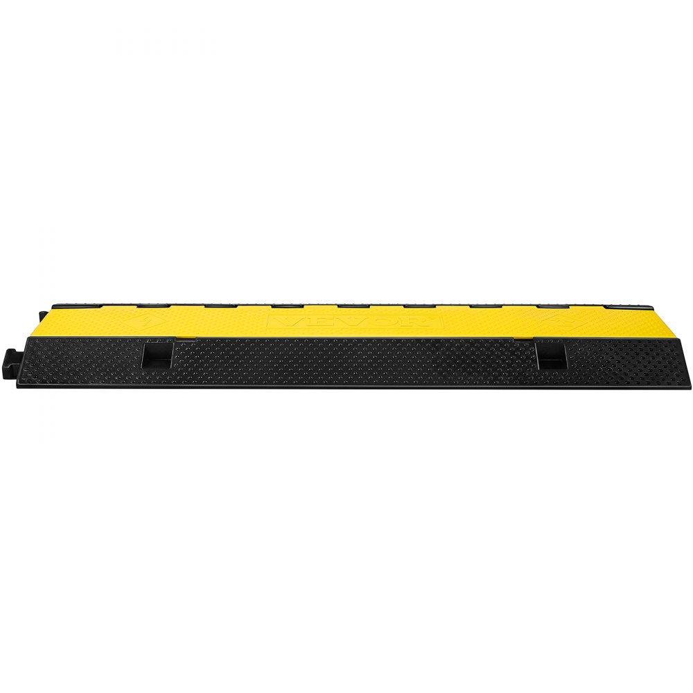 VEVOR 3 Channel Rubber Cable Protector Ramp 1.2 x 1.2 Inch Channel Heavy Duty Cable Wire Cord Cover Ramp Speed Bump Driveway Hose Cable Ramp Protector 