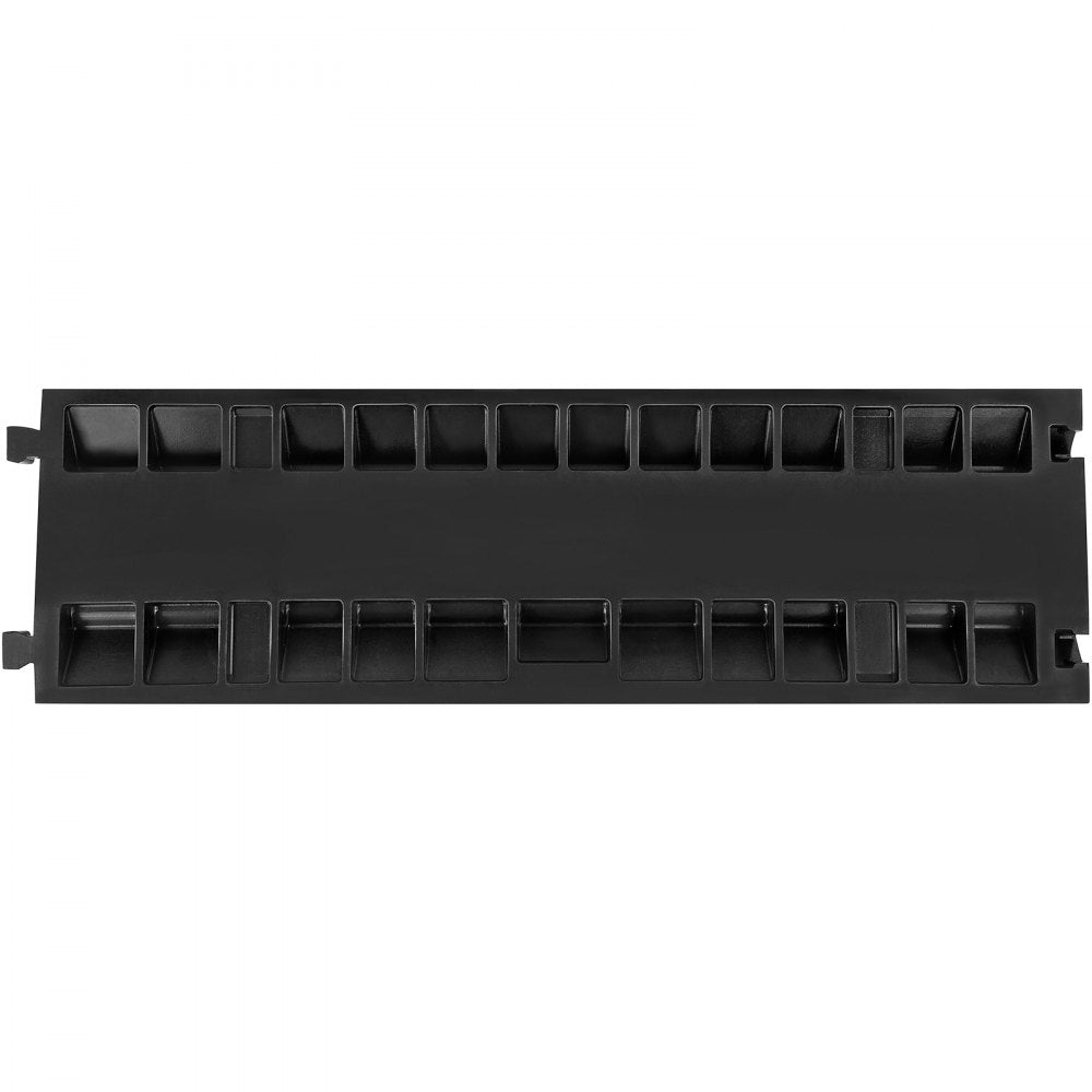 VEVOR 3 Channel Rubber Cable Protector Ramp 1.2 x 1.2 Inch Channel Heavy Duty Cable Wire Cord Cover Ramp Speed Bump Driveway Hose Cable Ramp Protector 