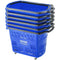 VEVOR Shopping Baskets, 6PCS, 39L Shopping Carts with Handles, Plastic Rolling Shopping Basket with Wheels, Large Portable Shopping Basket Set for Supermarkets, Retail Stores, Grocery Shopping, Blue