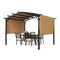 VEVOR 10x10 ft Outdoor Retractable Pergola with Canopy Arched Top Metal Pergola