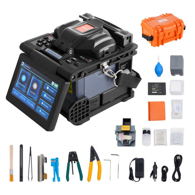 VEVOR Fiber Fusion Splicer 6 Motors Core Alignment with 6s Splicing 13s Heating 
