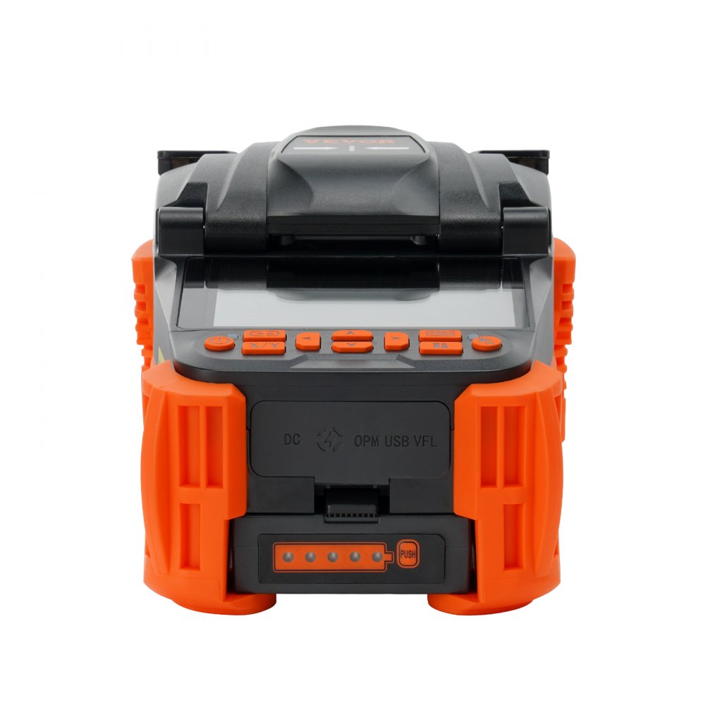 VEVOR Fiber Fusion Splicer 4 Motors, Clad Alignment Fiber Optic Fusion Splicer Kit w/ 4" Digital LCD Screen, 3 in 1 Optical Fiber Holder, Auto Focus Optical Fiber Cleaver Kit 9s Splicing 9-25s Heating 