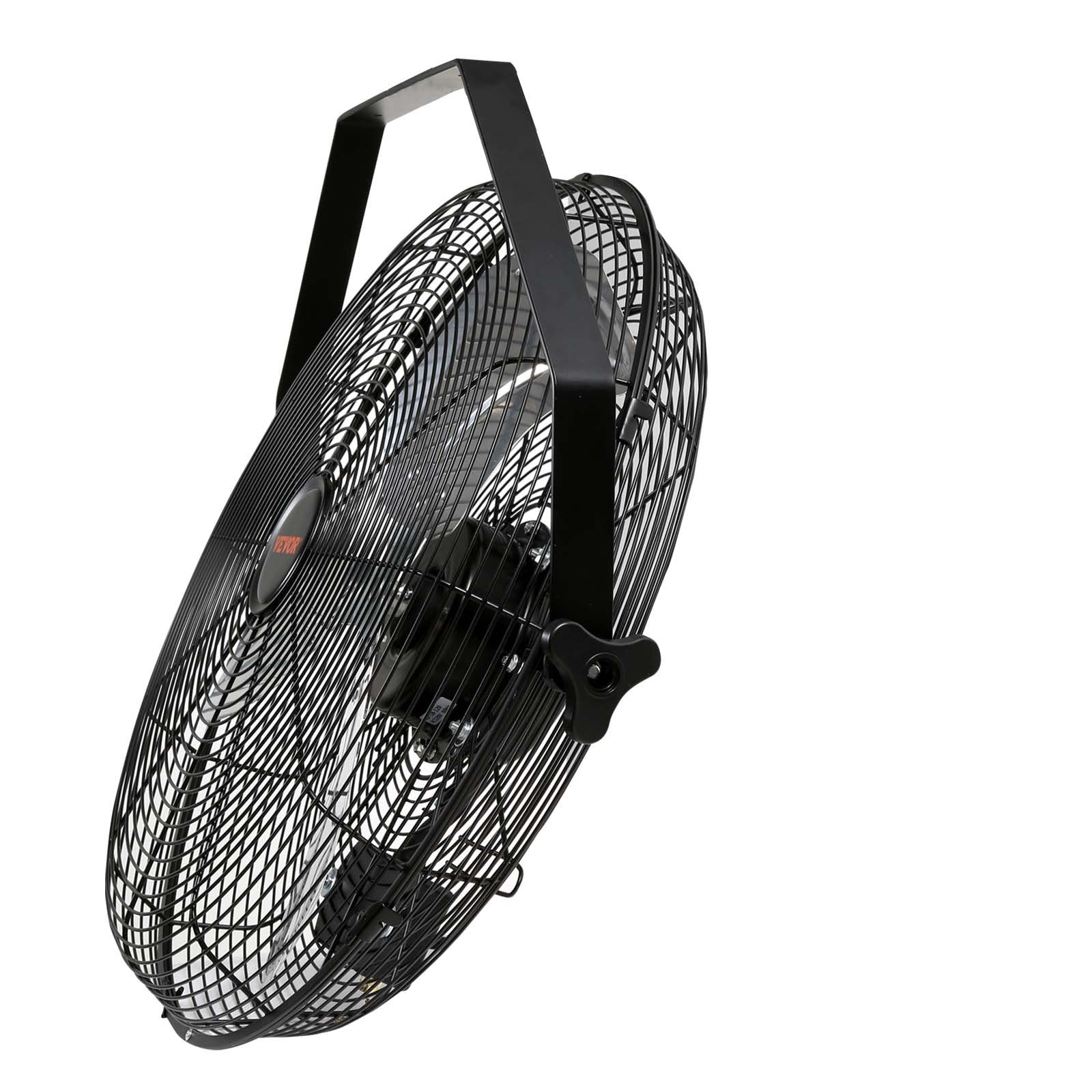 VEVOR Wall Mount Fan, 2 PCS 18 inch Manual 360-Degree Tilt Adjustment, 3-speed High Velocity Max. 4000 CFM Industrial Wall Fan for Indoor, Commercial, Warehouse, Workshop, Basement, Garage 