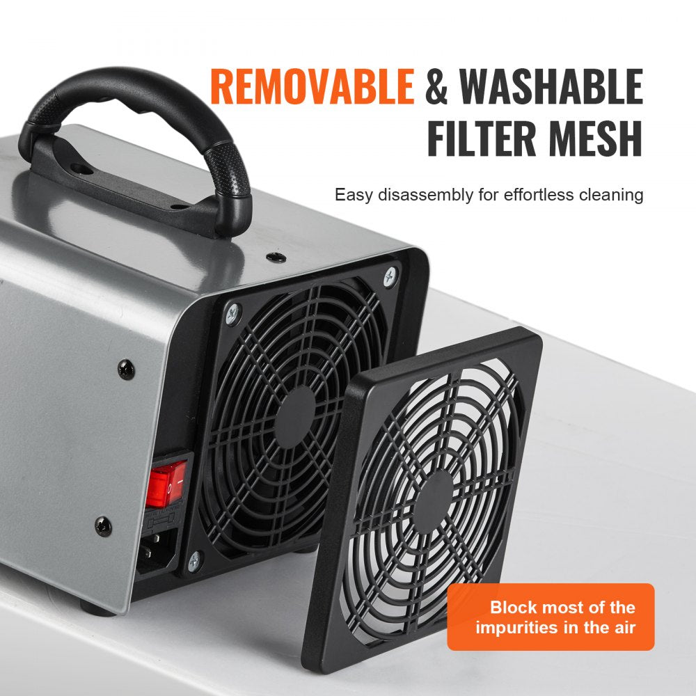 VEVOR Ozone Generator, 36000mg/h Ozone Machine Odor Remover, High Capacity Commercial/Industrial Ozone Generator Machine, Home Air Ionizers Deodorizer with 0-120 min Time Setting for Rooms, Cars, Pets 