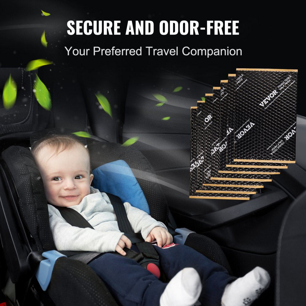VEVOR Car Sound Deadening Mat, 80 mil 10 sqft Car Sound Dampening Material, Butyl Automotive Sound Deadener, Noise Insulation and Vibration Dampening Material for Car 