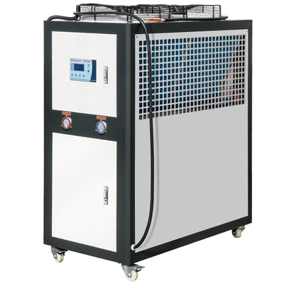 VEVOR Industrial Water Chiller, 9.4HP 16 Gal Air-Cooled Industrial Water Chiller, 15,100 Kcal/h Cooling Capacity with Finned Condenser Micro-Computer Control 60L Water Tank, for Cooling Water 