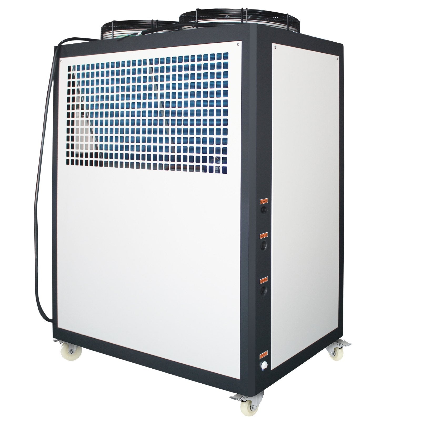 VEVOR Industrial Water Chiller, 9.4HP 16 Gal Air-Cooled Industrial Water Chiller, 15,100 Kcal/h Cooling Capacity with Finned Condenser Micro-Computer Control 60L Water Tank, for Cooling Water 