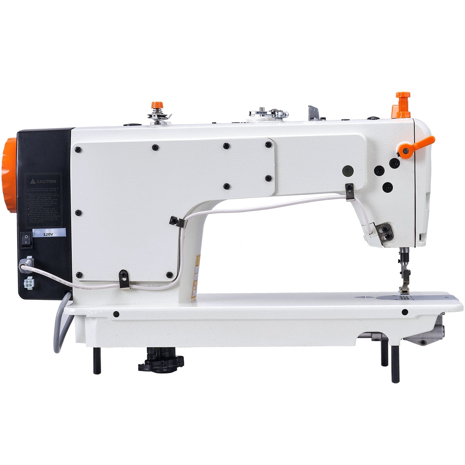 VEVOR Industrial Sewing Machine, 5000s.p.m Heavy-duty Lockstitch Sewing Machine with 550W Servo Motor and Table Stand, Electro-mechanization Intelligent Start-stop, Clear Control Panel for Easy Use 