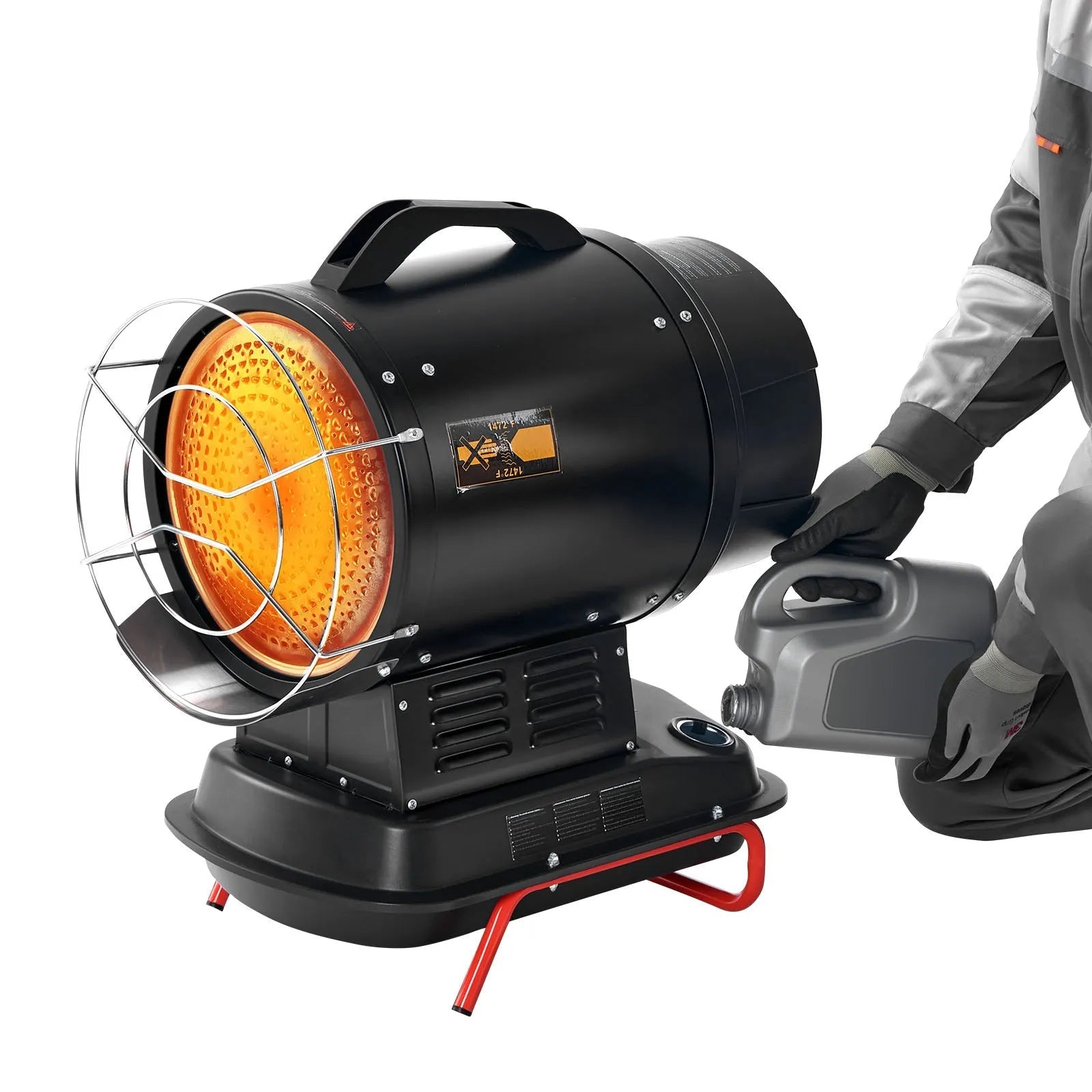 VEVOR 70,000 BTU Radiant Kerosene Diesel Heater – Portable Industrial Space Heater with Adjustable Temperature & Handle for Garage, Jobsite, Workshop, and Warehouse Heating 