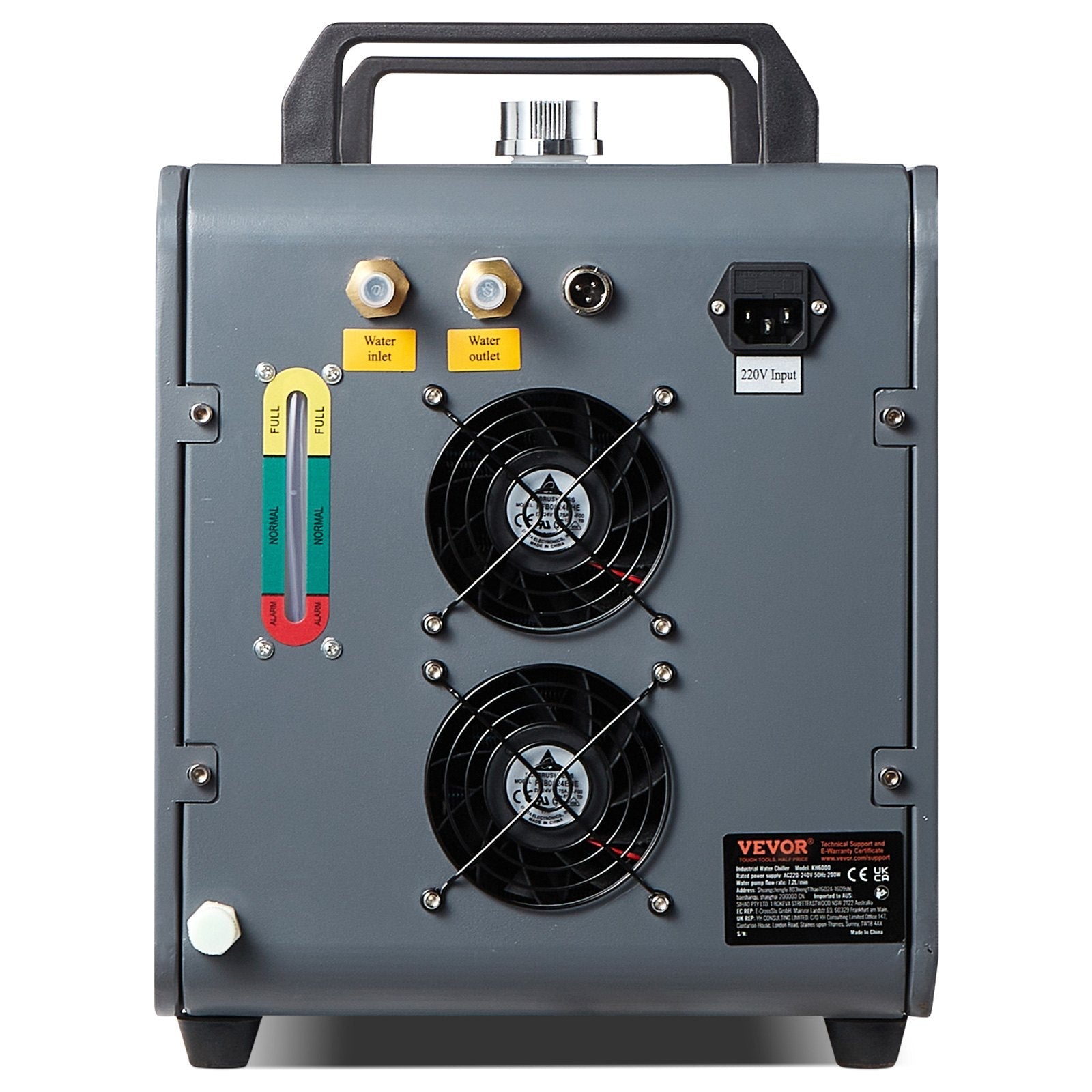VEVOR Industrial Water Chiller KH-6000 12 L 7.8 L/min Laser Chiller Compressor 