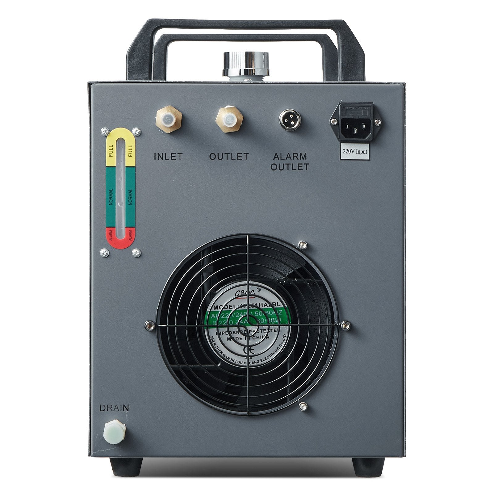 VEVOR Industrial Water Chiller, CW-3000, 80W Air-Cooled Industrial Water Cooler Cooling System with 12 L Water Tank Capacity 12 L/min Maximum Flow Rate, for Laser Engraving Machine Cooling Machine 