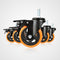 VEVOR Caster Wheels, 4 inch, Set of 4, 440 lbs Capacity, Threaded Stem Casters with Security Dual Locking A/B Brake, Heavy Duty Industrial Casters, No Noise Swivel Caster Wheels for Cart, Furniture
