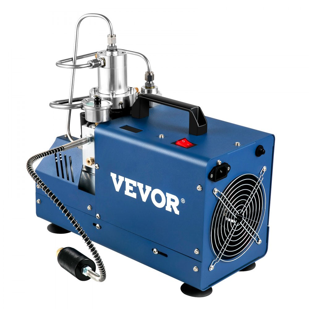 VEVOR High Pressure Compressor, 4500PSI/30MPA/300BAR High Pressure Air Compressor, 1800W 110V Automatic Stop Air Rifle Compressor Suitable for Paintball Air Rifle, PCP Rifle, Air Pistol, Diving Bottle 