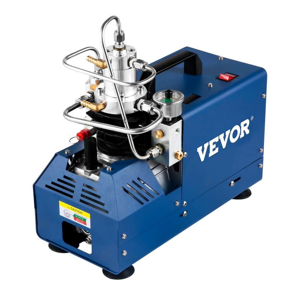 VEVOR High Pressure Compressor, 4500PSI/30MPA/300BAR High Pressure Air Compressor, 1800W 110V Automatic Stop Air Rifle Compressor Suitable for Paintball Air Rifle, PCP Rifle, Air Pistol, Diving Bottle 