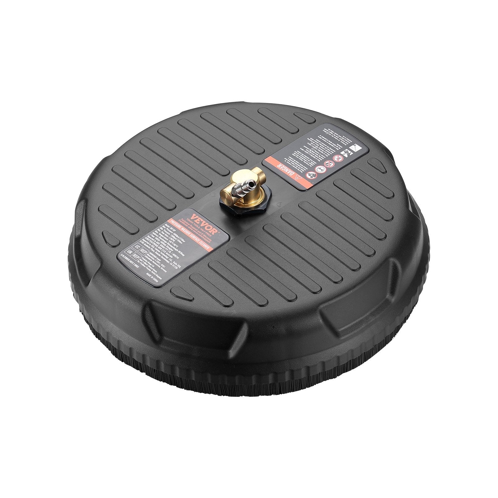VEVOR Universal 15" Pressure Washer Surface Cleaner, Pressure Washer Attachment 4000 Max PSI, 1/4" Quick-Connect Connector Concrete Cleaner, Heavy Duty Power Washer for Floor Driveway, Patio,Sidewalk 