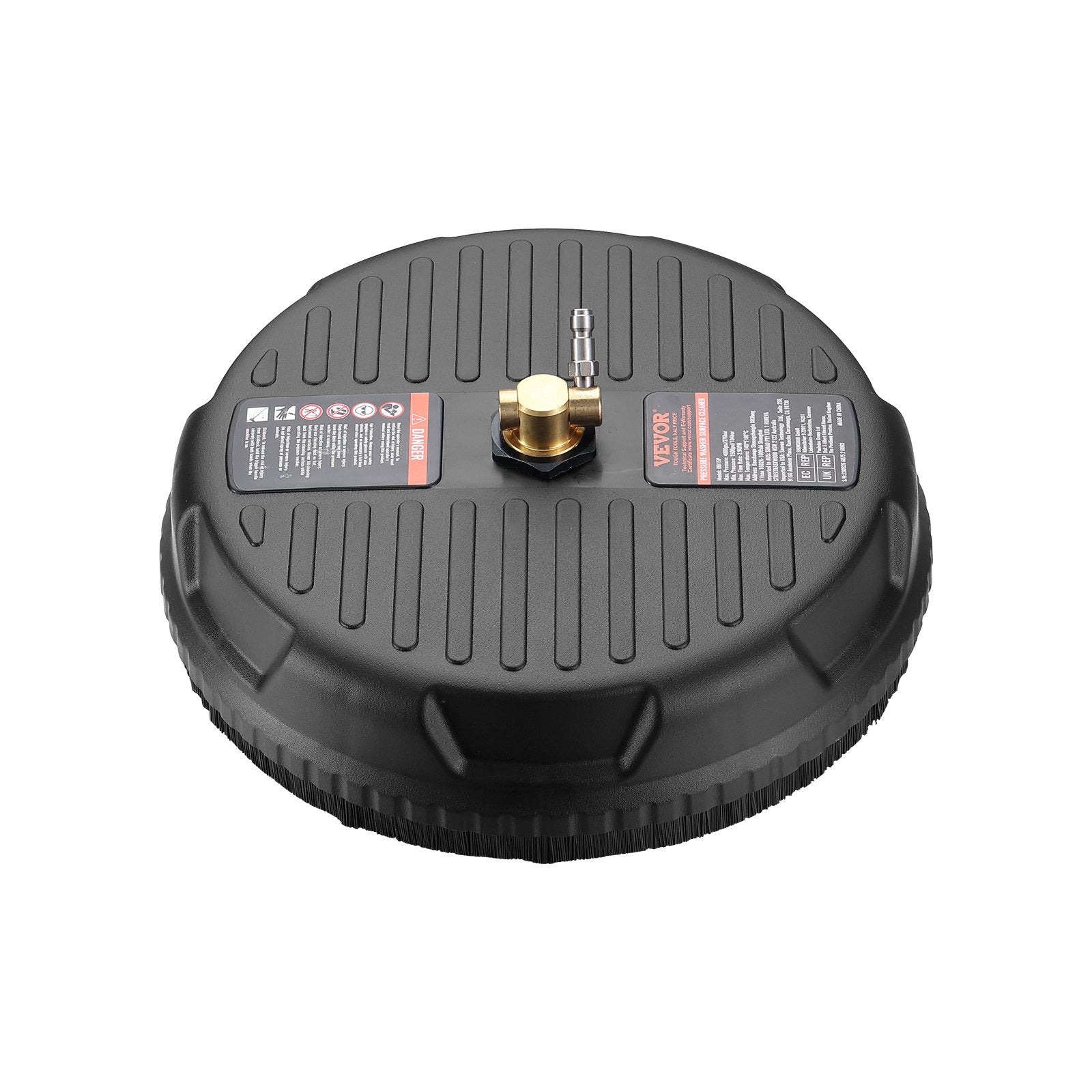 VEVOR Universal 15" Pressure Washer Surface Cleaner, Pressure Washer Attachment 4000 Max PSI, 1/4" Quick-Connect Connector Concrete Cleaner, Heavy Duty Power Washer for Floor Driveway, Patio,Sidewalk 