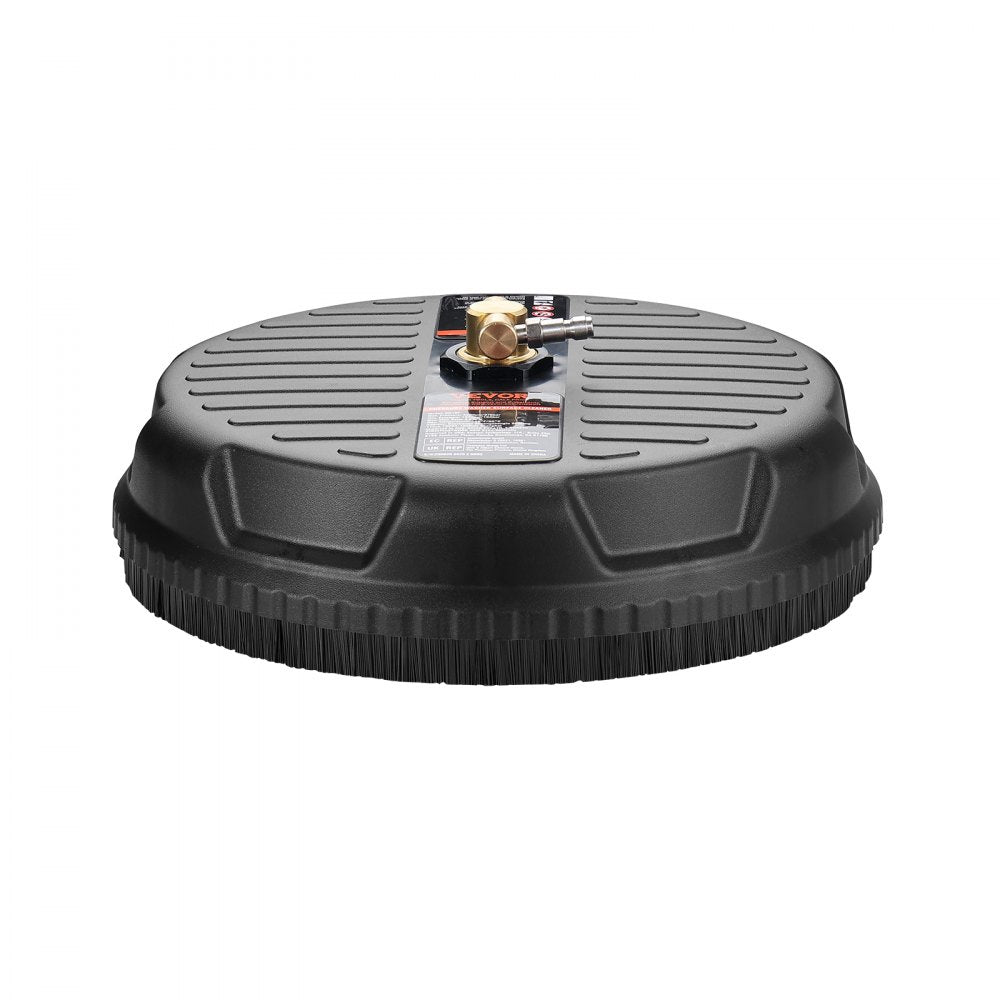 VEVOR Pressure Washer Surface Cleaner Universal 15", Pressure Washer Attachment 4000 Max PSI with 2 Extension Wand, 1/4" Quick-Connect Connector Power Concrete Cleaner, For Floor Driveway, Patio 