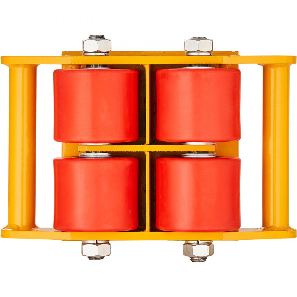 VEVOR Machinery Skate Dolly, 13,200 LBS/6T Industrial Machinery Mover, Heavy Duty Carbon Steel Machinery Moving Skate with 4 PU Wheels and 360° Rotation Non-Slip Cap for Warehouse, Workshop, Factory 