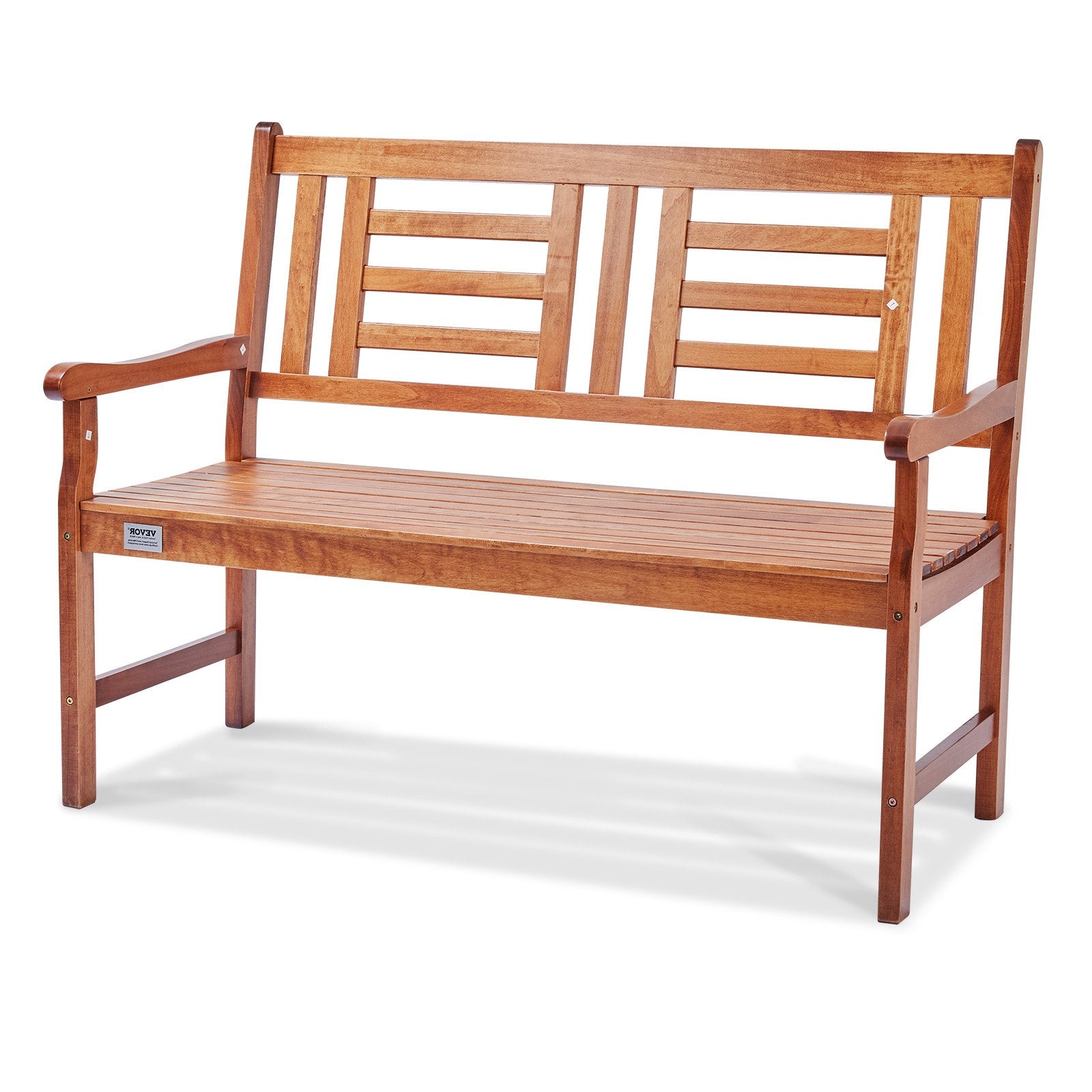 VEVOR Outdoor Bench, 48 inches Wood Garden Bench for Outdoors, 700 lbs Load Capacity Bench, Outdoor Garden Park Bench with Backrest and Armrests, Patio Bench for Garden, Park, Yard, Front Porch 